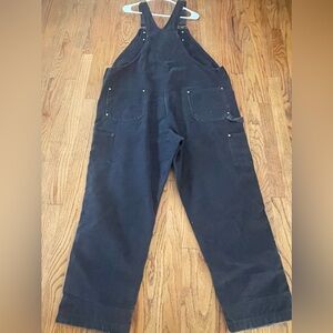 Carhartt Overall Bib double knee R01-M Black men’s size 44x32